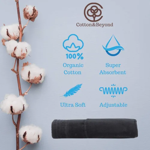 Vista 4 de C&B - Toalla envolvente para mujer, 100% algodón turco orgánico, ajustable, para spa, gimnasio, piscina con bolsillo (negro)