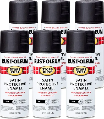 Vista 84 de Rust-Oleum 7776830 - Pintura en aerosol para prevención del óxido, 12 onzas, negro plano