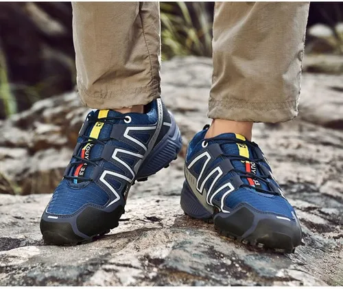 Vista 4 de YSHUIAN Zapatos deportivos de verano zapatos casuales de senderismo de moda transpirables antideslizantes para hombre talla grande