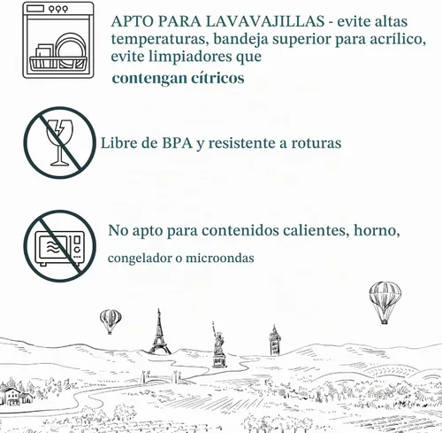Vista 3 de Juliska Vaso grande de acrílico Amalia - Transparente Claro