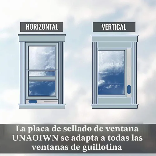 Vista 6 de Kit de ventana de aire acondicionado portátil, placa de kit de ventilación de ventana deslizante vertical/horizontal ajustable para unidad de AC