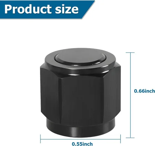 Vista 2 de Tapón de bloqueo de ajuste de bengala hembra de 4AN, adaptador de puerto de tuerca hexagonal giratoria de aluminio de 2 piezas, accesorios