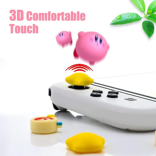 Vista 14 de Tapas de agarre para el pulgar, bonitos agarres para Nintendo Switch, funda de silicona suave compatible con Nintendo Switch/Switch OLED/Switch Rosa