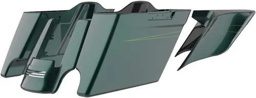 Vista 98 de Cubiertas laterales de alforjas estiradas para motocicleta, extensión extendida para Harley Touring 2014+ - Whisky ámbar Amber Whiskey