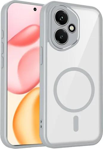 Vista 175 de Funda magnética transparente compatible con Xiaomi 17T, color negro 2 en 1 PC + TPU cubierta de teléfono a prueba de golpes, carcasa protectora