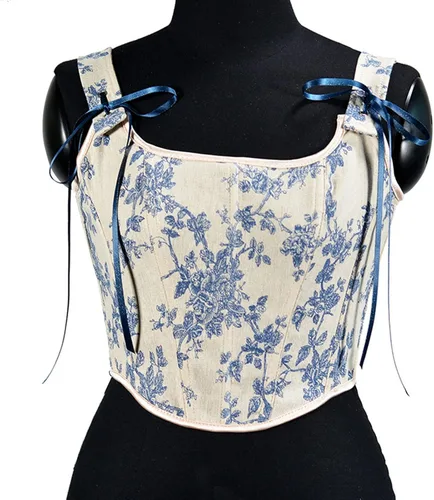 Vista 7 de SHOPESSA Corsé con realce para mujer, estilo victoriano, cinturón steampunk, pirata, renacentista, corsé para sobrebusto