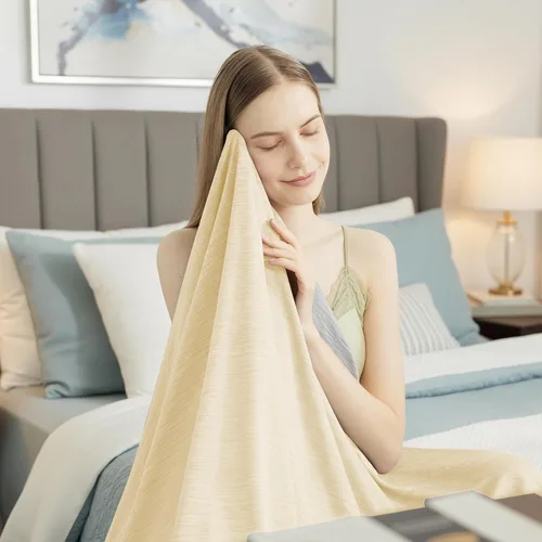 Vista 7 de HYLEORY - Mantas refrescantes para personas que duermen con calor, manta fresca de verano para mantener el cuerpo fresco para sudores nocturnos