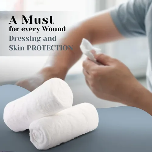 Vista 3 de Rollo de algodón puro 100% de alta absorción, orgánico y suave, multiusos, para removedor de maquillaje, uso médico, algodón, salón de belleza, uso