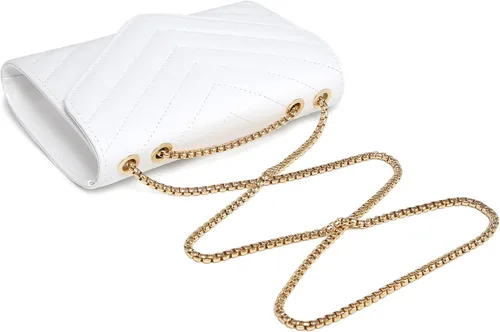 Vista 6 de Dasein Bolsos cruzados acolchados pequeños para mujer, elegante bolso de noche de diseñador, bolsos de mano y bolsos de mano con correa de hombro