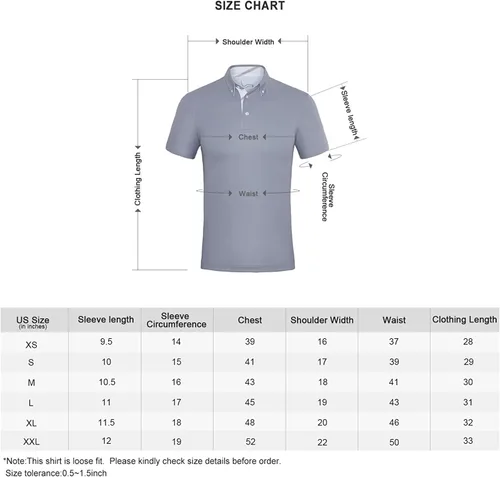 Vista 6 de EAGEGOF Polo de golf para hombre, manga corta, para deportes, ocio, suave, para adultos, para deportes al aire libre