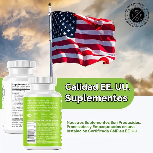 Vista 6 de Intestinal Fortitude Phage 1 - Suplemento definitivo para la salud intestinal, restauración total de la defensa intestinal, mezcla de bacteriófagos