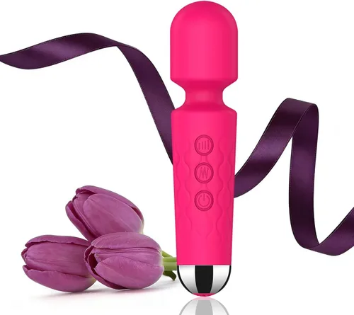 Vista 9 de AEVEONE Masajeador personal, función de varita de mano, silencioso e impermeable, 20 velocidades, 8 patrones de vibración inalámbrica para cuello