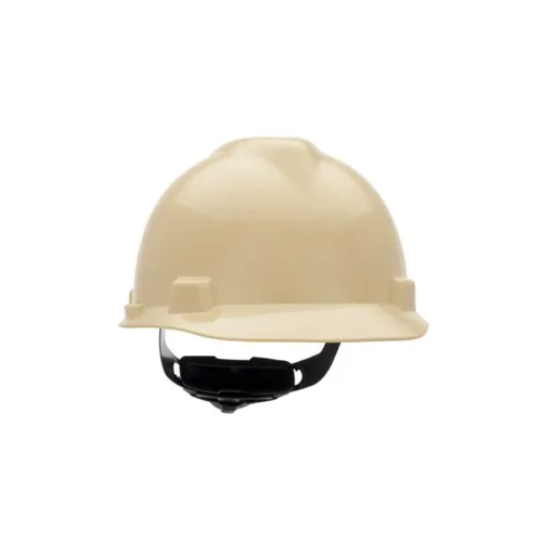 Vista 27 de MSA 495851 V-Gard - Casco de seguridad, con suspensión de trinquete Fas-Trac III, carcasa de polietileno, protección anti-impacto superior, correas
