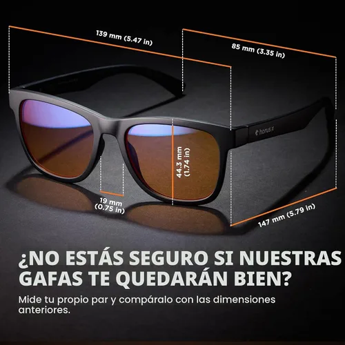 Vista 3 de Horus X - Gaming Glasses Men Women Anti Blue Light Glasses Ámbar
