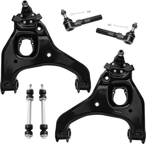 Vista 135 de Detroit Axle - Kit de extremo delantero para Chrysler 300 Dodge Charger 2011-2023 Challenger, 2 Lower Rearward Control Arms 2 Outer Tie Rods 2
