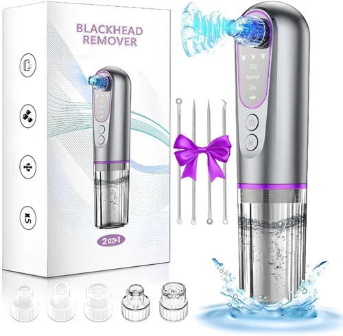 Vista 9 de Removedor de puntos negros, aspirador de poros de succión hidráulica, limpiador de poros hidratante, extractor de espinillas con cable de carga USB