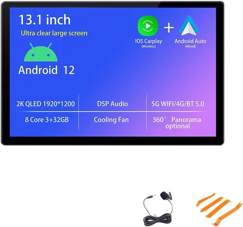 Vista 13 de 13.1 "2+32GB Android 12 Radio estéreo para coche Mazda 5 2005 ~ 10 navegación GPS Carplay Android Auto DSP WiFi 4G 2K 1920 * 1200 IPS BT