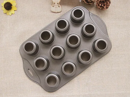 Vista 8 de Tosnail Paquete de 2 mini moldes para tarta de queso de 12 cavidades con parte inferior extraíble