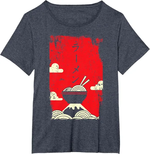 Vista 87 de Ramen Noodles Camiseta de arte japonés, Negro