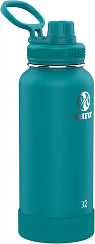 Vista 9 de Takeya Actives Botella de Agua con Tapa de Boquilla, Botella con Doble Aislamiento de Acero Inoxidable, Apta para Lavavajillas y Sin BPA, Botella
