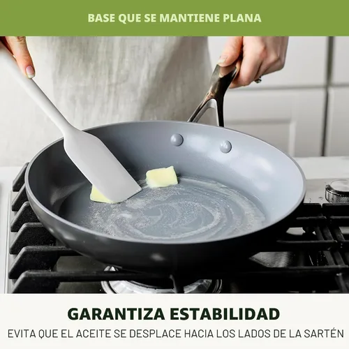 Vista 7 de GreenPan - Sartén antiadherente de cerámica anodizada y saludable Valencia Pro de 8 pulgadas, juego de sartenes sin PFAS, mango de acero inoxidable