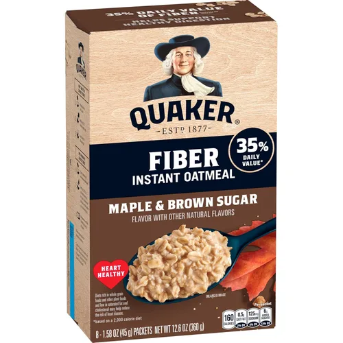 Vista 42 de Quaker Avena instantánea, proteína de azúcar morena de arce, 0.35 onzas de proteína, 12.6 onzas, paquete de 6