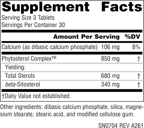 Vista 2 de Source Naturals Complejo de Fitosterol, 113 mg - 90 Tabletas