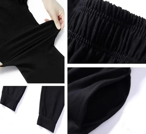 Vista 7 de NABER Pantalones deportivos de cintura elástica para niños, pantalones deportivos para ejercicio, pantalones de baile de 4 a 13 años
