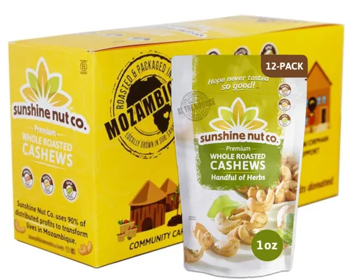 Vista 13 de Sunshine Nuts Co. - Anacardos ligeramente salados tostados enteros, sin gluten, sin maní y veganos, paquetes individuales de aperitivos para niños