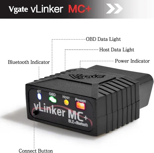 Vista 2 de Vgate Herramienta de escaneo vLinker MC+ Bluetooth 4.0 OBD2 (para Android, iOS, Windows) y herramienta de diagnóstico Vgate iCar Pro Bluetooth 4.0