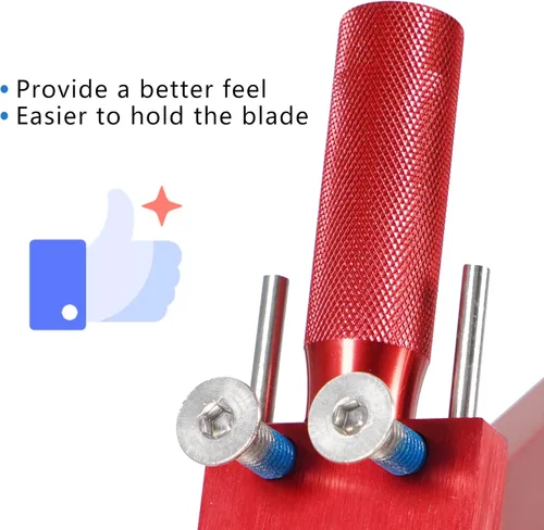 Vista 3 de Afilador de cuchillas de cortacésped ajustable de 15° a 45° - Kit de herramientas de soporte de equilibrador ergonómico para el hogar y el comercio
