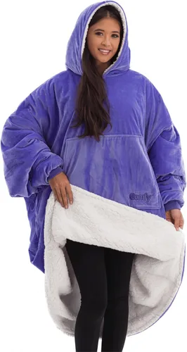 Vista 18 de THE COMFY Original Shark Tank Patented Sherpa Wearable Blanket Hoodie Flor a cuadros Original