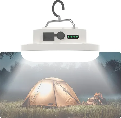 Vista 12 de 2 luces colgantes recargables de 4000 lm con imán 4 modos de iluminación, linterna LED portátil ultra brillante, LED impermeable IPX5