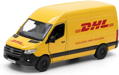 Vista 11 de KiNSMART - Mercedes-Benz Sprinter Cargo Van 1:48 O Escala 5" Modelo de Metal Fundido a Presión Furgoneta de juguete, acción de tracción (4 juegos)