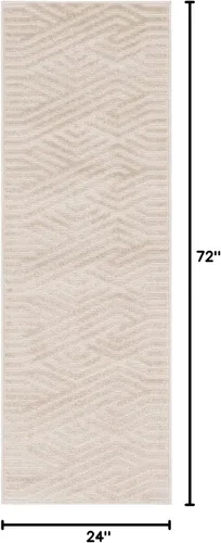 Vista 2 de Rugs.com Sabrina Soto Outdoor Collection Alfombra – 2 x 6 pies alfombra de tejido plano beige perfecta para pasillos y entradas