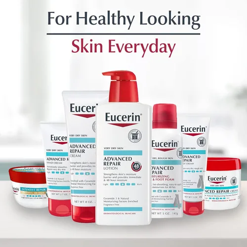 Vista 11 de Eucerin Advanced Repair Crema corporal enriquecida con urea, crema corporal sin perfume para piel seca con triple complejo hidratante, tubo de 8