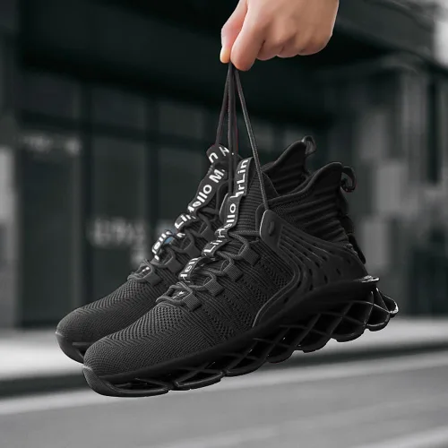 Vista 4 de CLOAKA Zapatos de punta de acero para hombres y mujeres, transpirables, a prueba de pinchazos, cómodos, utilitarios, zapatos de trabajo