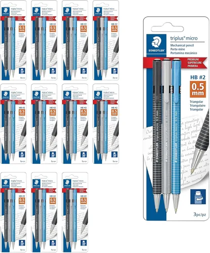 Vista 6 de STAEDTLER Triplus Micro - Portaminas triangulares de 0.02 in #2, paquete de 3