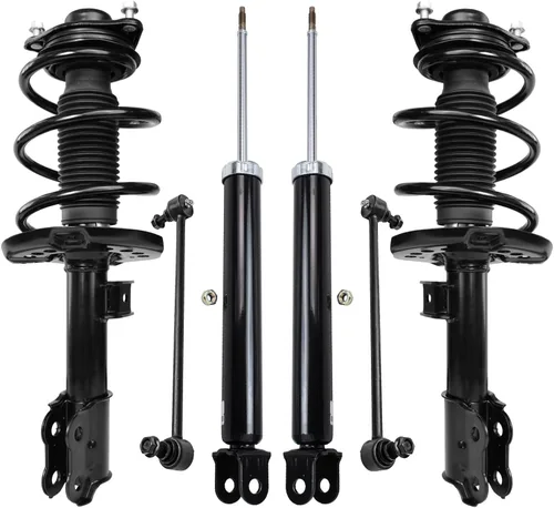 Vista 75 de Detroit Axle - Kit de puntales delanteros de 6 piezas para Ford Escape 2014-2019, 2 puntales y muelles helicoidales, 2 enlaces de barra