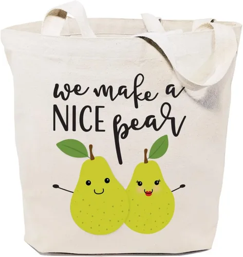 Vista 10 de The Cotton & Canvas Co. Bolsa de compras reutilizable de tela, bolsa para ir al mercado
