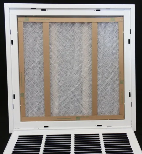 Vista 6 de HVAC Premium Rejilla de Filtro de Aire de Retorno de Acero con Apertura de Conducto de 8 x 6, para Filtro de 1 pulgada, Puerta Extraíble, Rejilla