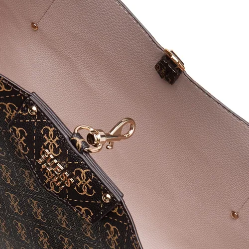 Vista 5 de GUESS Bolso Eco Brenton, Marrón Multicolor