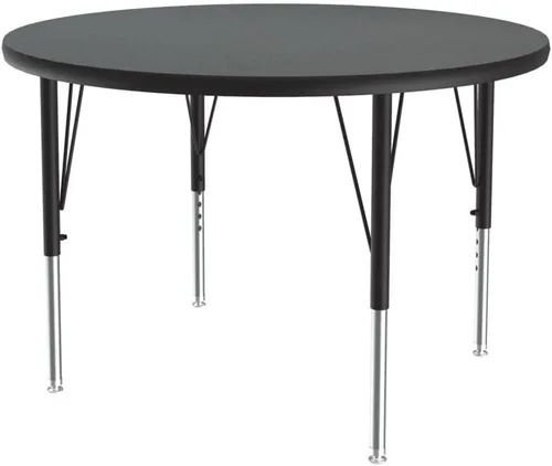 Vista 77 de Correll - Mesa rectangular de actividades para el aula de 24 x 36 pulgadas, altura ajustable (19-29 pulgadas), parte superior de nogal colonial