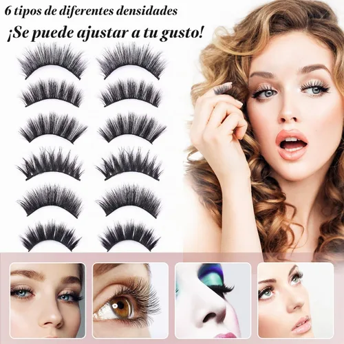 Vista 2 de AROIC Kit de 30 Pares de Pestañas Postizas - Pestañas Voluminosas 3D 6D Wispy con 6 Estilos, Aspecto Natural Suave y Ligero, Pestañas Esponjosas