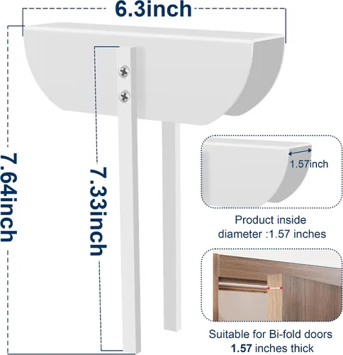 Vista 5 de Cerradura de puerta doble plegable - Cerraduras de seguridad para niños de metal mantienen a los niños pequeños, gatos y perros fuera