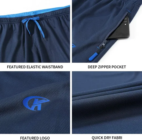 Vista 6 de NEIKU - Pants deportivos de malla con bolsillos para hombre