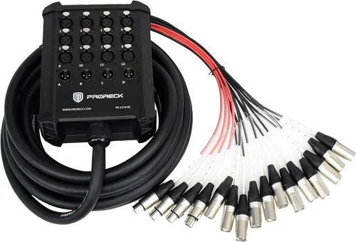Vista 10 de PRORECK Cables Serpiente de Placa de Circuito de Envío XLR de Perfil Bajo de 16 Canales, Cable Divisor XLR para En Vivo, Grabación, Escenario