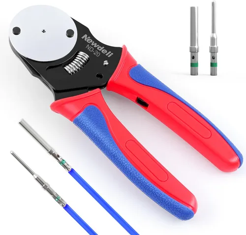 Vista 12 de Newdeli Kit de herramientas de prensado de alambre, 7 piezas, alicates de crimpado de alambre de trinquete para conectores termorretráctiles