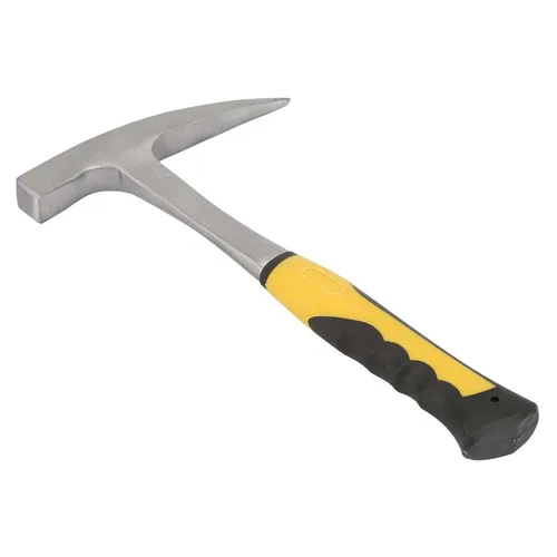 Vista 6 de Martillo de acero de doble cabeza con mango de goma para estudio geológico y minería (S(6.5 x 2.9 pulgadas)