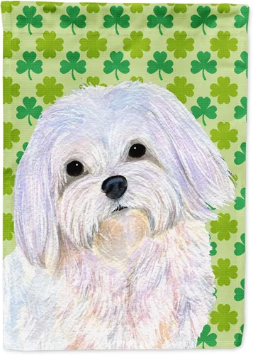 Vista 172 de Caroline's Treasures SS4442GF Affenpinscher Bandera de jardín con retrato de trébol del día de San Patricio para buzón, bandera decorativa